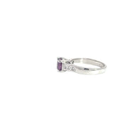 Classic 1.75ct Purple Sapphire and Diamond Ring